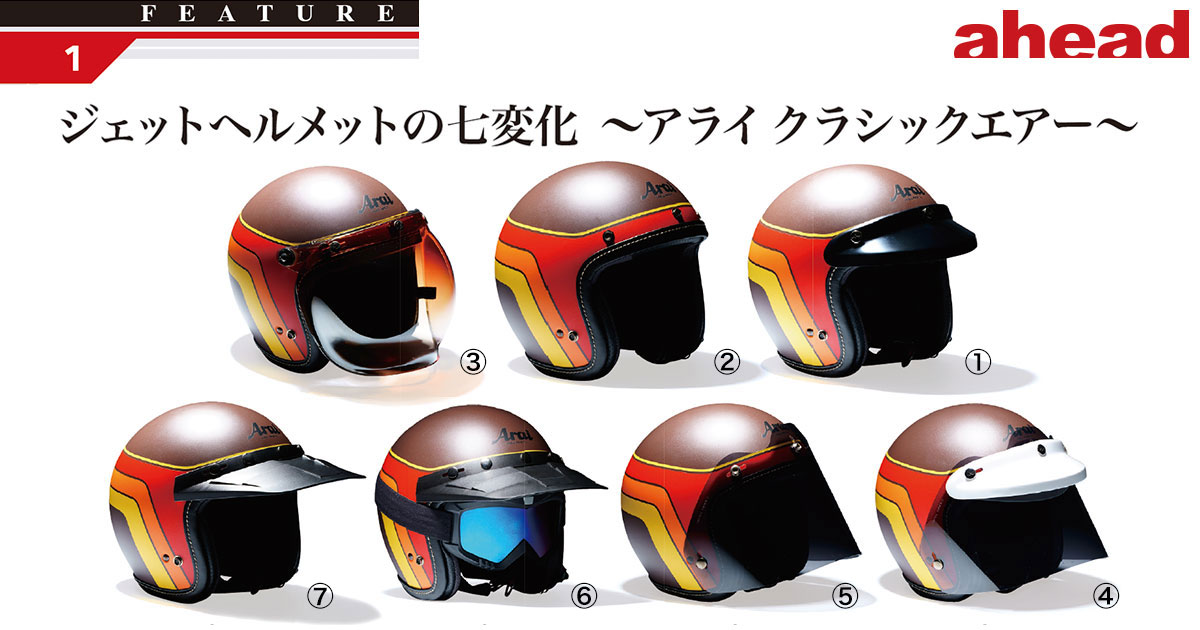 着脱可能なシステム内装Arai CLASSIC AIR BLITZ　グラフィックモデル